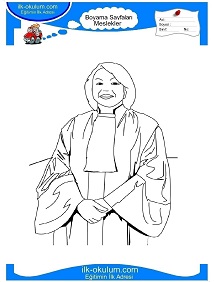 Çocuklar İçin Avukat Boyama Sayfaları 